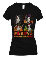 Halloween Christmas Funny Rat Terrier Dog Hallothanksmas