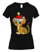 Cheetah Christmas Tree Lights Pajama Santa Cheetah Lover