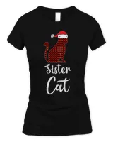 Sister Cat Buffalo Red Plaid Christmas Pajama Family Outfits