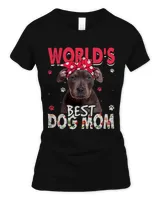 Womens Worlds Best Pitbull Dog Mom Funny Mothers Day