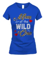 MOM OF THE WILD ONE First Birthday Leopard Heart Mom T-Shirt