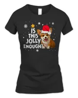Dog Corgi Merry Christmas Corgi Is This Jolly Enough Santa Corgi Xmas 228 Welsh Corgi
