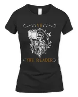 Reader Tarot Card Funny Skeleton Librarian Halloween