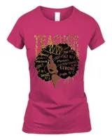 Black Woman Teacher Afro Shirt Black History Month Melanin 1