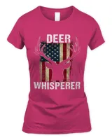 Deer Whisperer American Flag Deer Lover Hunting Dad