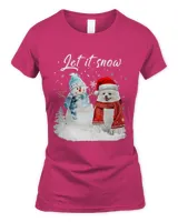 Pomeranian Santa Dog Christmas Snowman Xmas Pajama 312