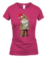 Funny Cats shirt Christmas light TShirt Boys Girls Christmas 505