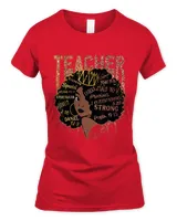 Black Woman Teacher Afro Shirt Black History Month Melanin 1