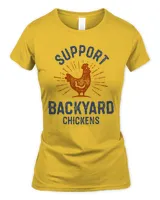 Support Backyard Chickens Tee, Vintage Inspired Cotton T-shirt, Unisex T-shirt