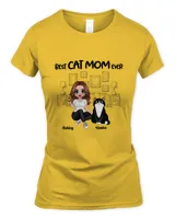 Outline Background In House Best Cat Mom Ever Personalized QTCAT241222A1