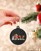 Snowman Santa Elf And Reindeer Ornament - Dove Box