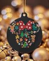 Mickey Christmas Things Ornament - Circle