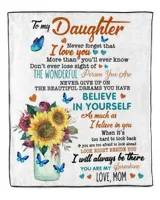 To my Daughter I love you gift for christmas Blanket