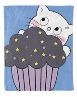 Cute cat with cupcake for cat lover