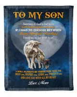 Personalized To my Son Gift,  WOLF MOON ART, Love From Mom Gift For Birthday Graduation Anniversary Wedding Gift