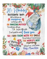Personalized Hi MOMMY AND DADDY Elephant Cute Baby Boy ,  1st Chritmas Gift from Grandma and baby for Newmom, First Christmas gifts.