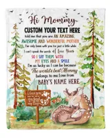 Personalized Hi MOMMY  Cute Baby Deer in forest, moutain ,  1st Chritmas Gift from Grandma and baby for Newmom, First Christmas gifts.