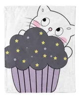 Cute cat with cupcake for cat lover