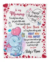 Baby Blanket, Valnetine Gift for New Mom, Happy Valentine Gifs, Valentine Gift for Wife from elephant Baby Wife