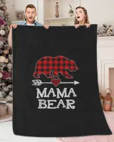 Mama Bear Christmas Pajama Red Plaid Buffalo Family Gift T-Shirt