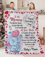 Baby Blanket, Valnetine Gift for New Mom, Happy Valentine Gifs, Valentine Gift for Wife from elephant Baby Wife