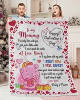 Baby Blanket, Valnetine Gift for New Mom, Happy Valentine Gifs, Valentine Gift for Wife from Pig Baby Boy