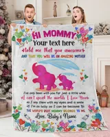 Personalized Hi Mommy Cute Baby Pink Elephant Girl ,  Gift  for Newdad, Baby Shower Gifts