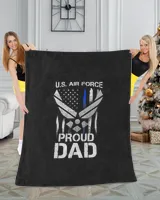 Proud Dad U.S. Air Force Stars Air Force Family Party Gift T-Shirt
