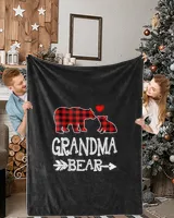 Red Plaid Grandma Bear Christmas Pajama Matching Family Gift T-Shirt