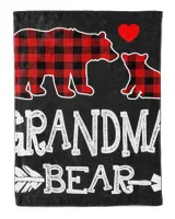 Red Plaid Grandma Bear Christmas Pajama Matching Family Gift T-Shirt