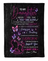 To My Daughter Not Alone Throw Blanket