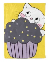 Cute cat with cupcake for cat lover