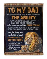 Lion To My Dad Blanket Quilt Fleece Blanket Bundle