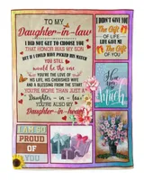 To My Daughter In law I Did Not Get To Choose You That Honor Was My Son's - Daughter In Law Throw Blanket