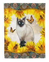 Siamese cat sunflower mandala qbs