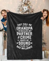 They Call Me Grandpa Partner In Crime T shirt Fathers Day T-Shirt