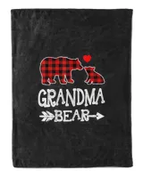 Red Plaid Grandma Bear Christmas Pajama Matching Family Gift T-Shirt