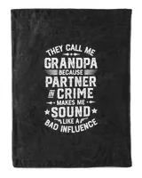 They Call Me Grandpa Partner In Crime T shirt Fathers Day T-Shirt