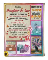 To My Daughter In law I Did Not Get To Choose You That Honor Was My Son's - Daughter In Law Throw Blanket