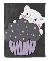 Cute cat with cupcake for cat lover