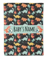 Personalized Kids Dinosaur Blanket, Custom Blanket, Kids Blanket with Name, Fleece Blanket Custom, Sherpa Blanket, Dinosaur Blanket Boys