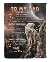 Father's Day Gifts, To My Dad Father Papa Pop Dady Quilt Fleece Blanket