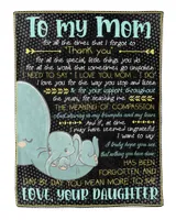 Elephant To My Mom Blanket Quilt Fleece Blanket Bundle