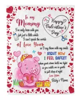 Baby Blanket, Valnetine Gift for New Mom, Happy Valentine Gifs, Valentine Gift for Wife from Pig Baby Boy