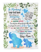 Personalized Hi Mommy and daddy Cute Baby Elephant boy ,  Gift  for Newdad, Baby Shower Gifts