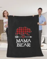 Mama Bear Christmas Pajama Red Plaid Buffalo Family Gift T-Shirt