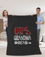 Red Plaid Grandma Bear Christmas Pajama Matching Family Gift T-Shirt