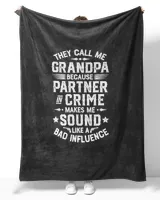 They Call Me Grandpa Partner In Crime T shirt Fathers Day T-Shirt