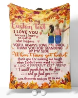 To My Best Friend Thank You For All| Fleece Sherpa Blanket