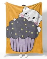 Cute cat with cupcake for cat lover